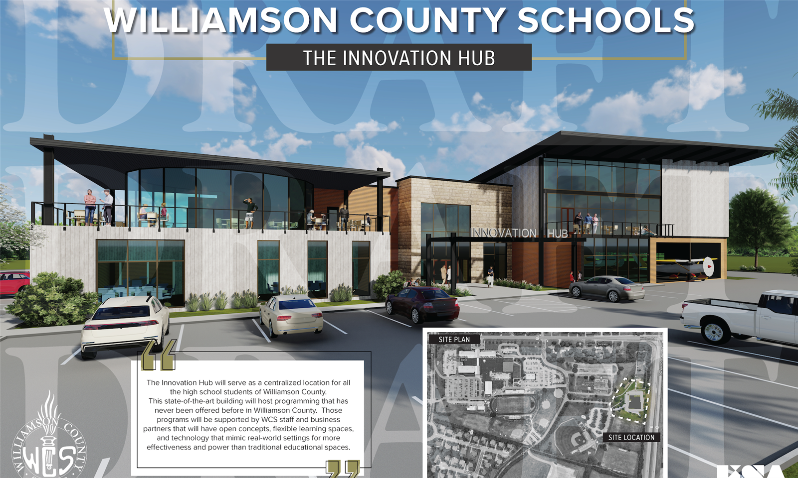Williamson County Schools Innovation Hub concept art